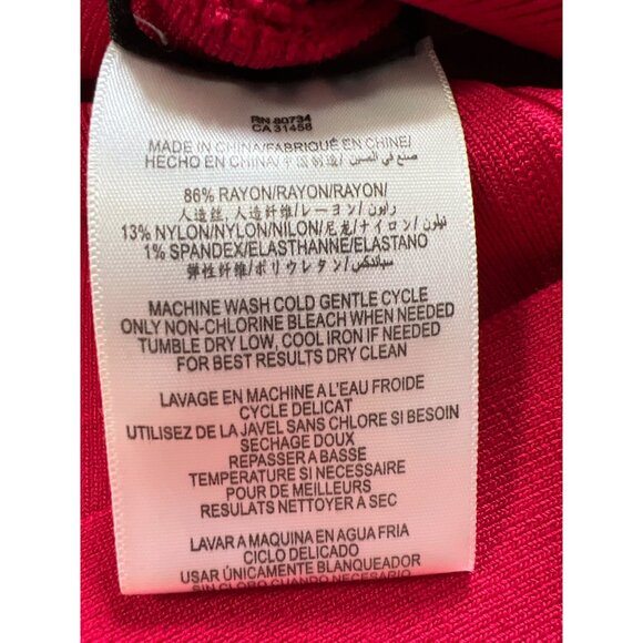 BCBGMaxAzria Womens Kisha Off Shoulder Bandage Dress Sangria Red Bodycon size S - Picture 10 of 13